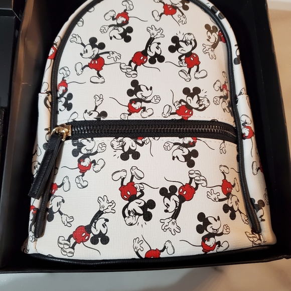 Mickey Mouse Mini Backpack Purse w/ Card Holder & Key Chain Gift Set - Picture 5 of 16